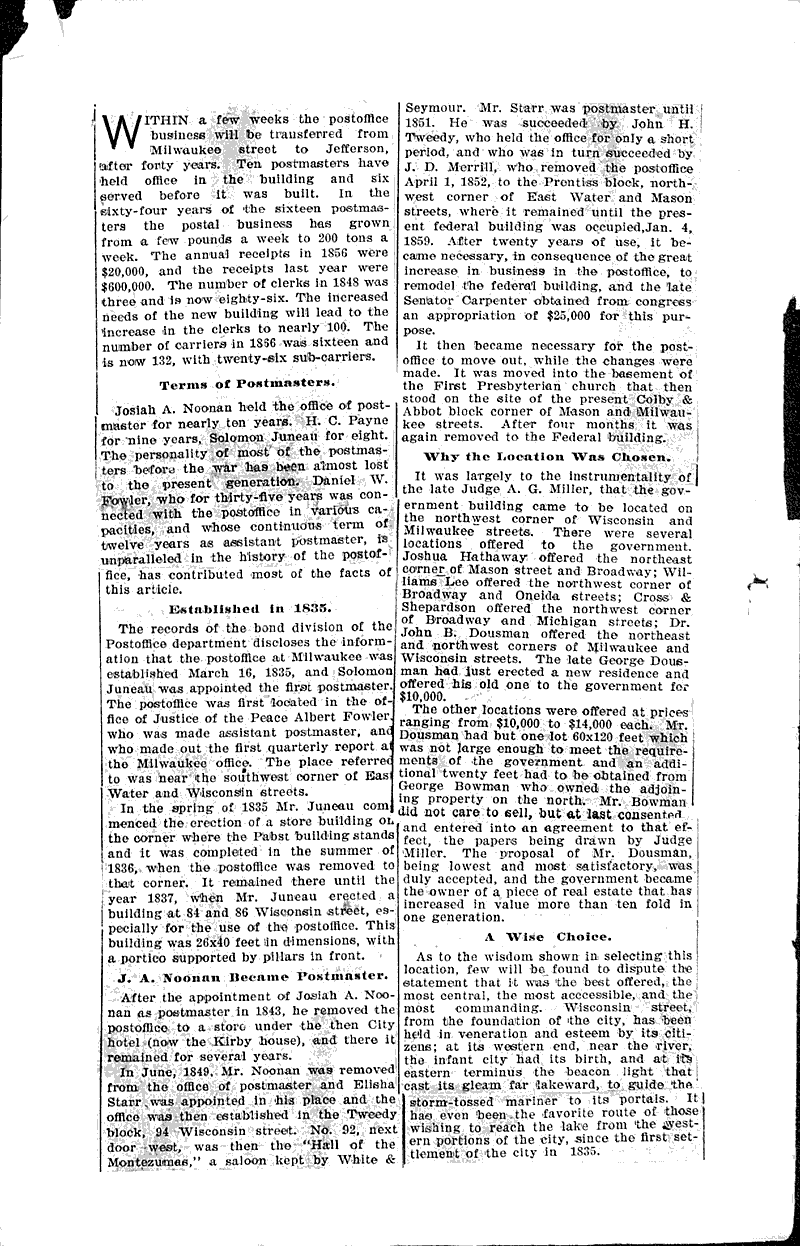  Source: Milwaukee Sentinel Topics: Government and Politics Date: 1899-02-26