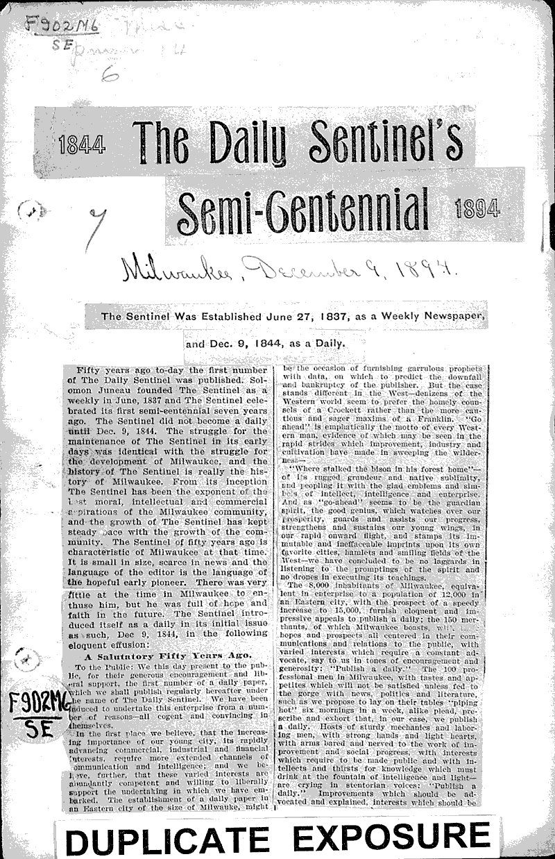  Source: Sentinel Topics: Industry Date: 1894-12-09