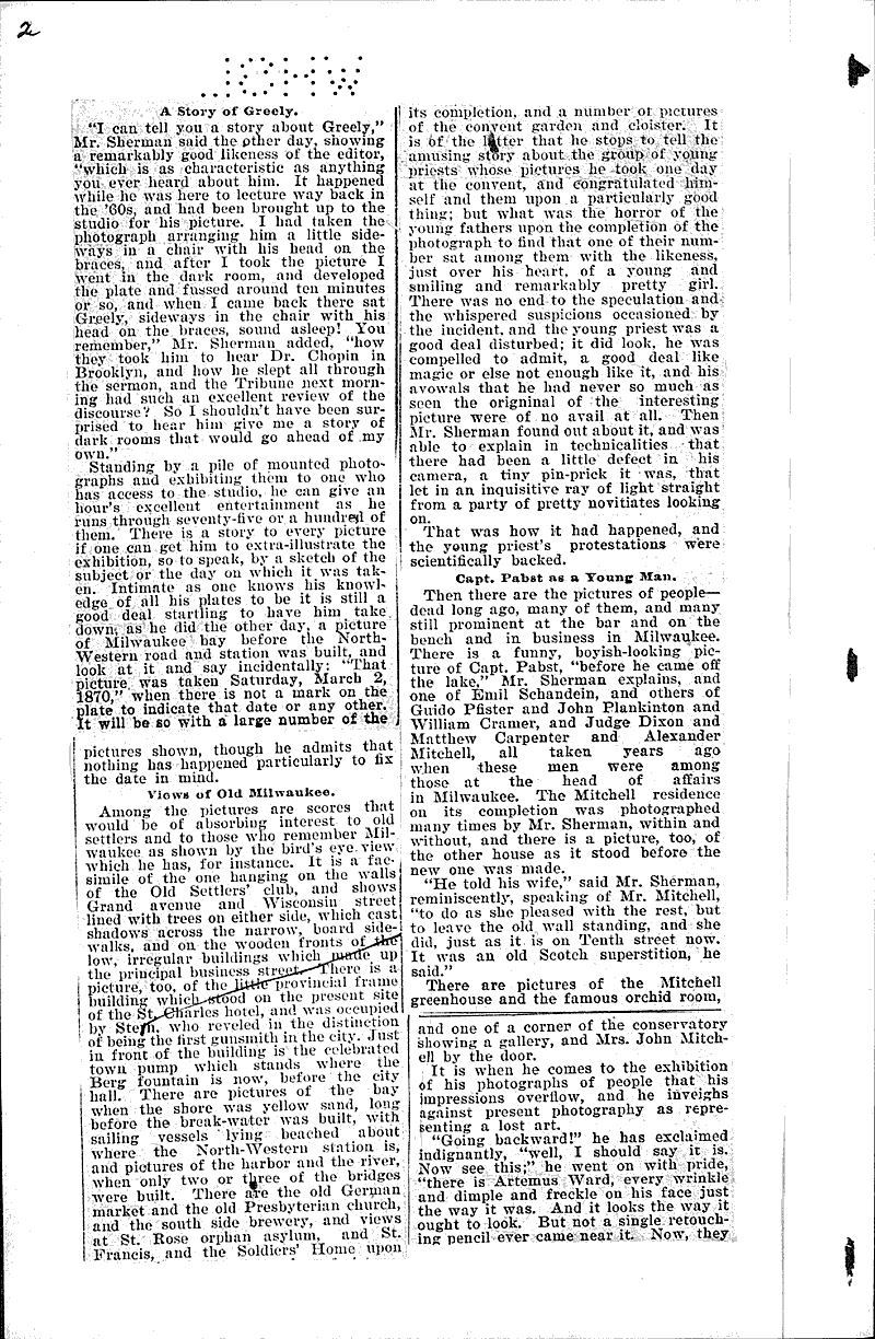 History in pictures Source: Evening Wisconsin Topics: Art and Music Date: 1897-01-30