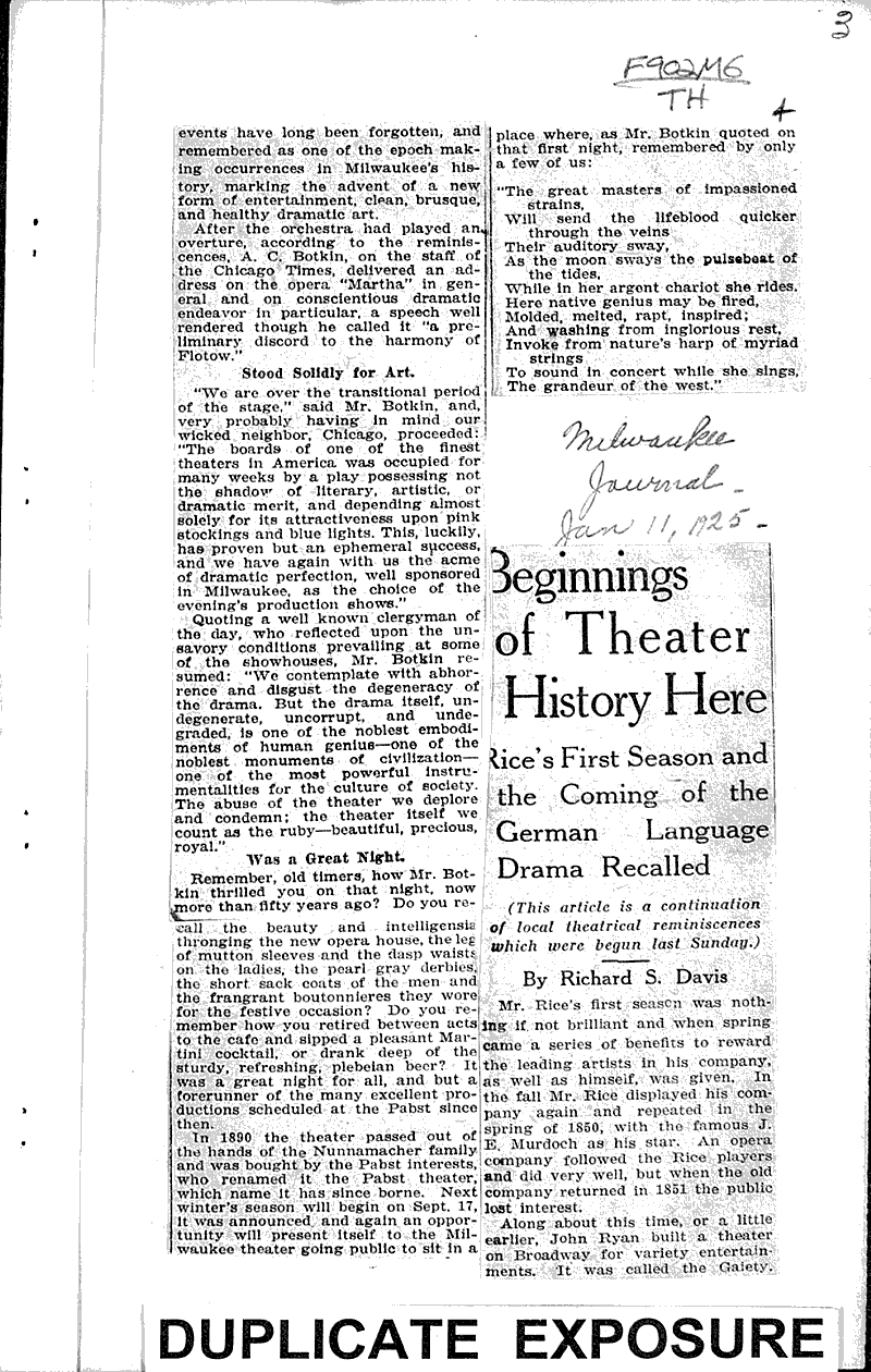  Source: Milwaukee Sentinel Topics: Art and Music Date: 1923-08-13