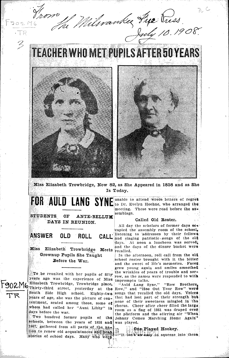  Source: Milwaukee Free Press Topics: Education Date: 1908-07-10