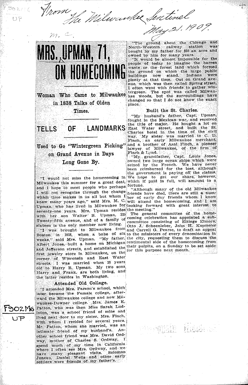  Source: Milwaukee Sentinel Date: 1909-05-21