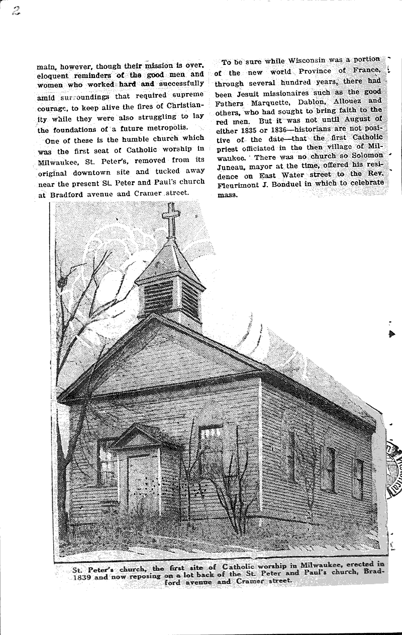  Source: Milwaukee Journal Topics: Church History Date: 1927-10-20