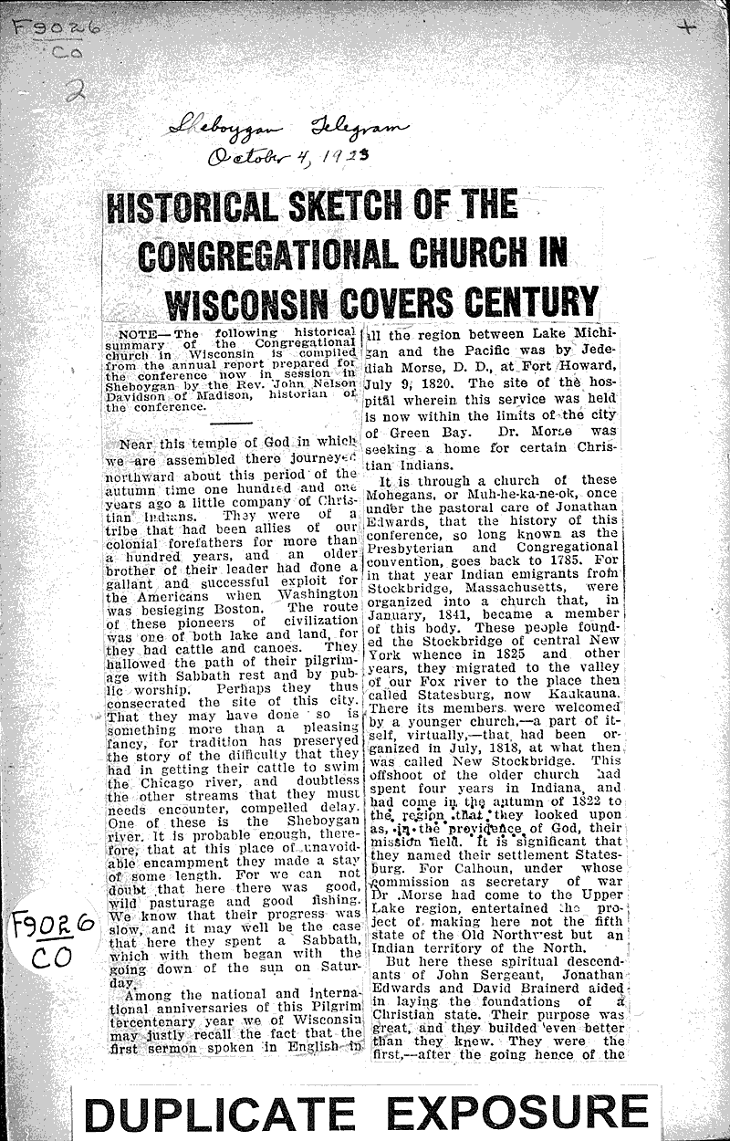 Funny church charter | Newspaper Article/Clipping | Wisconsin Historical  Society