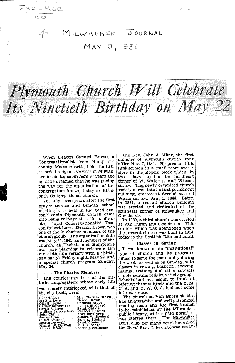 Funny church charter | Newspaper Article/Clipping | Wisconsin Historical Society Funny church charter | Newspaper Article/Clipping | Wisconsin Historical Society
