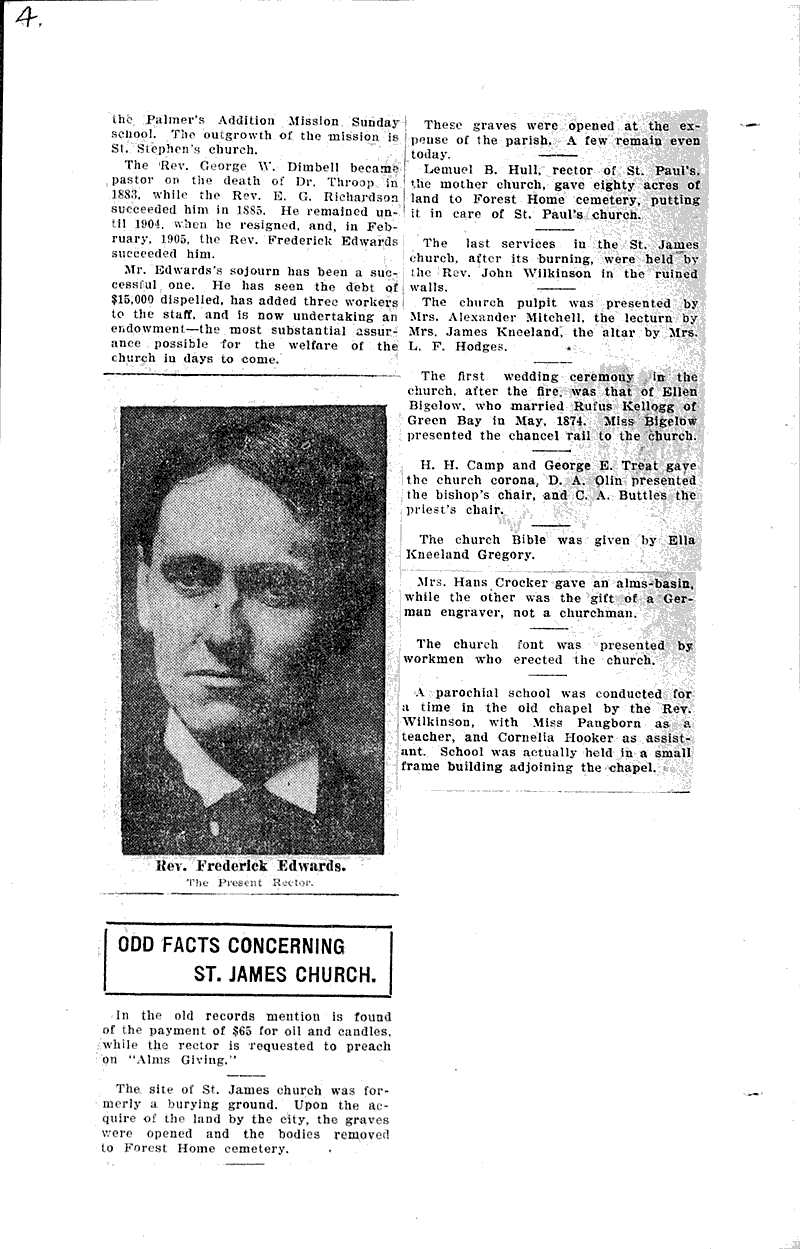  Source: Milwaukee Free Press Topics: Church History Date: 1910-11-06