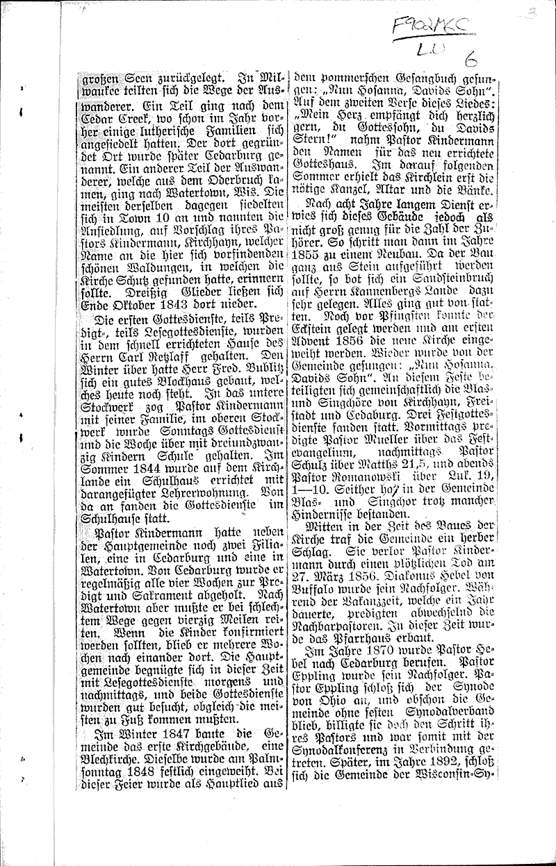  Source: Milwaukee Germania - Herald Topics: Church History Date: 1918-09-09