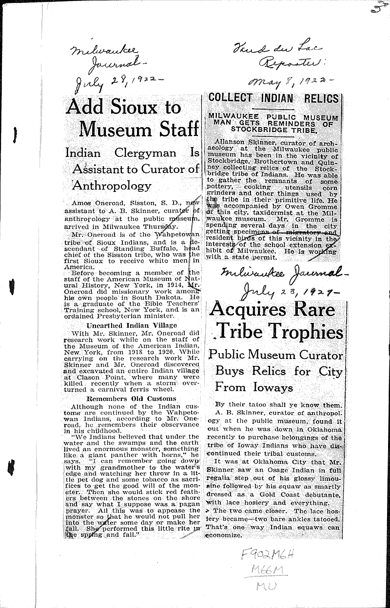  Source: Milwaukee Journal Topics: Education Date: 1927-07-23