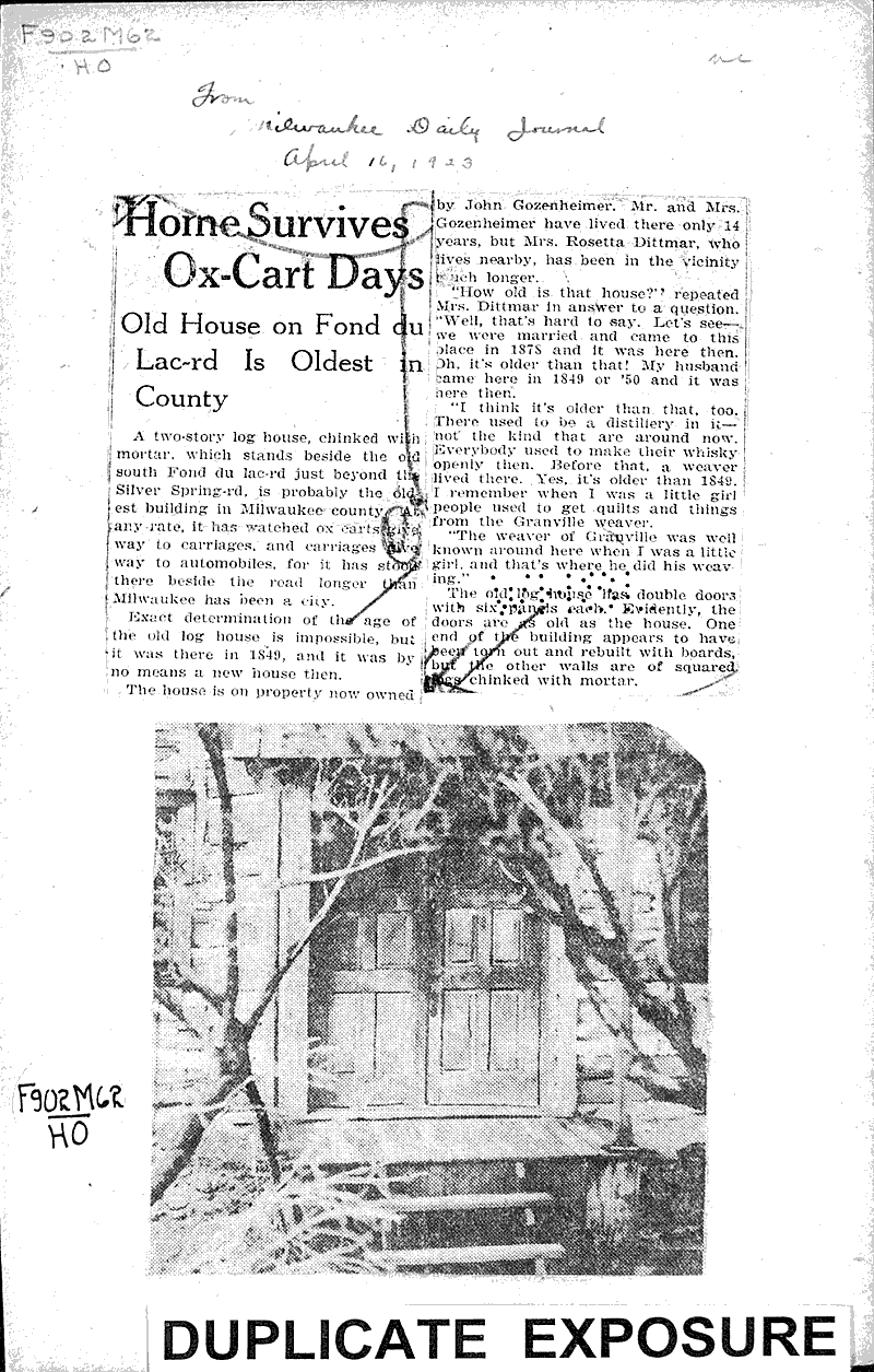  Source: Milwaukee Daily Journal Topics: Architecture Date: 1923-04-16