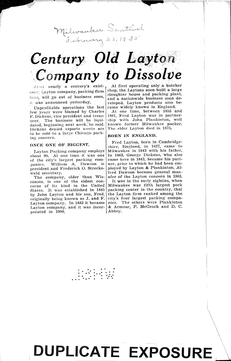  Source: Milwaukee Sentinel Topics: Industry Date: 1935-02-23