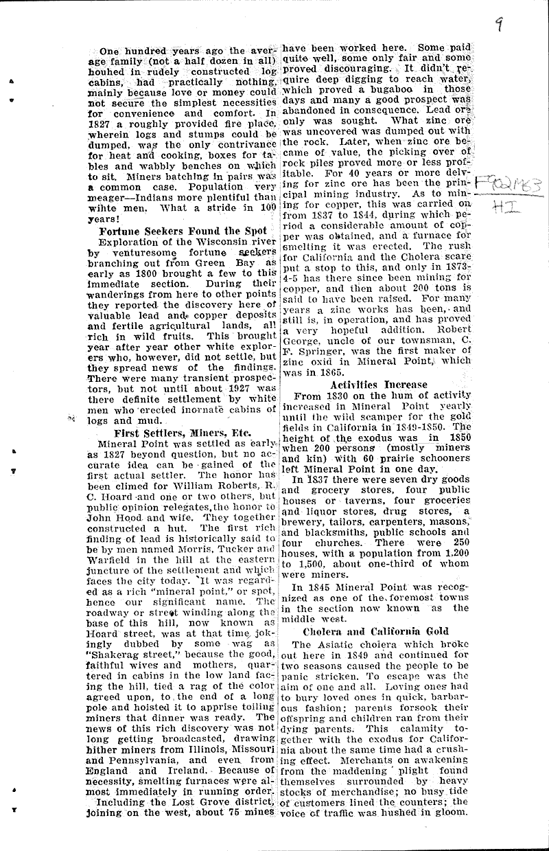  Source: Mineral Point Democrat Date: 1926-11-13