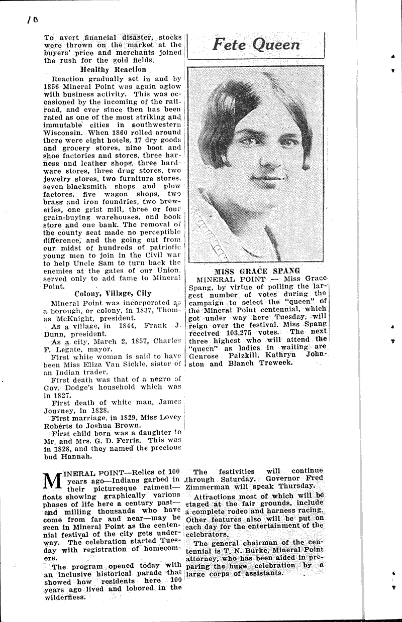  Source: Mineral Point Democrat Date: 1926-11-13