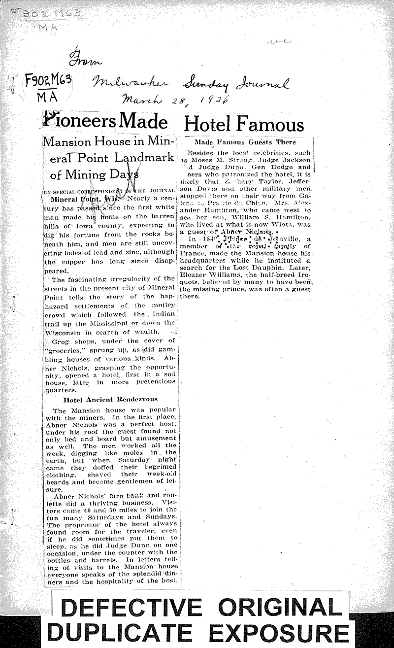  Source: Milwaukee Sunday Journal Topics: Architecture Date: 1926-03-28