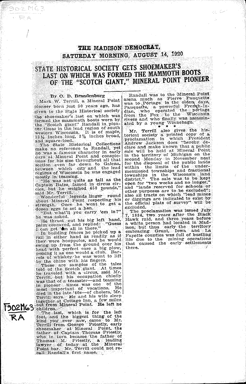  Source: Madison Democrat Topics: Education Date: 1920-08-14