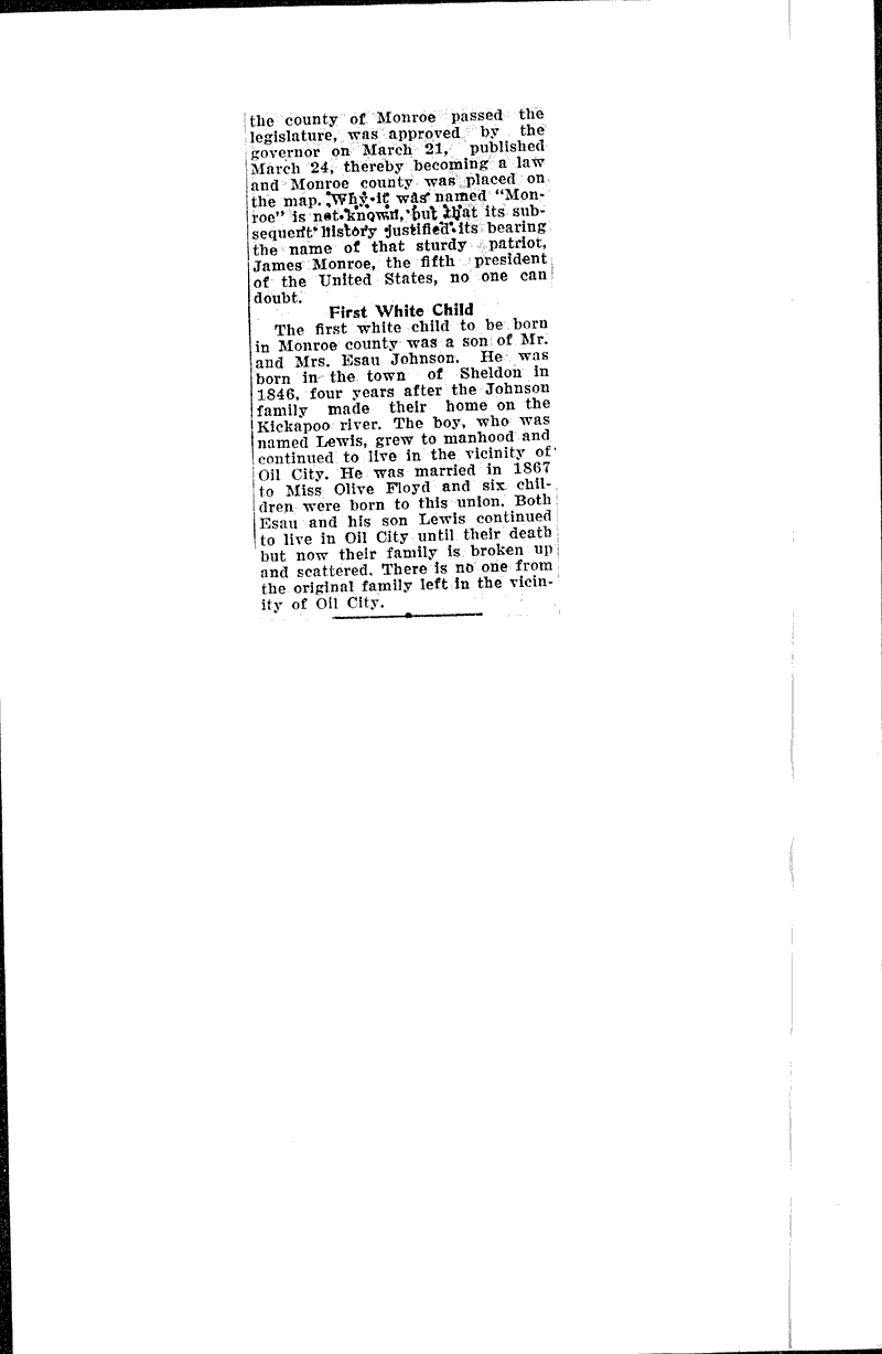 Monroe County looking forward to 1942, its hundredth anniversary