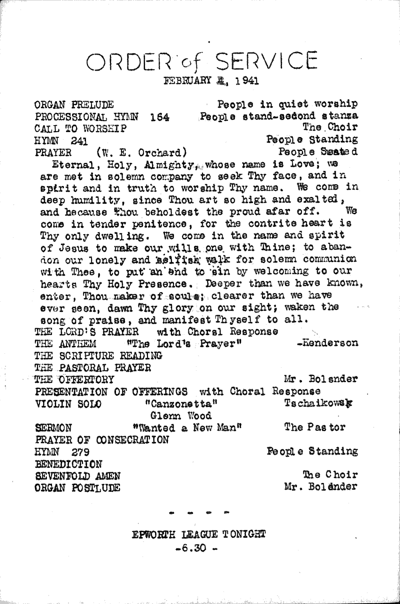  Source: Monroe Times Topics: Church History Date: 1917-07-23