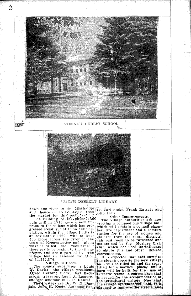 Mosinee gains in conveniences Newspaper Article/Clipping Wisconsin