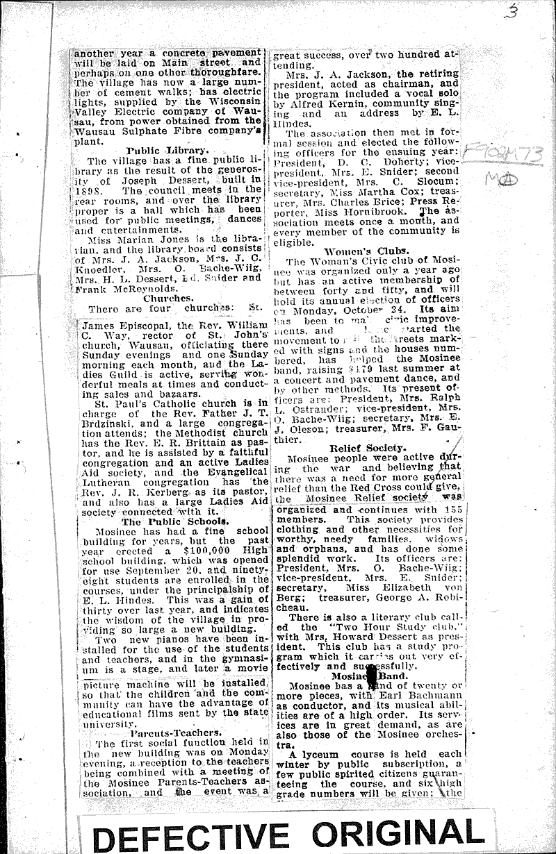Mosinee gains in conveniences Newspaper Article/Clipping Wisconsin