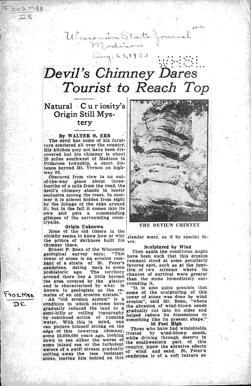  Source: Wisconsin State Journal Topics: Architecture Date: 1933-08-23