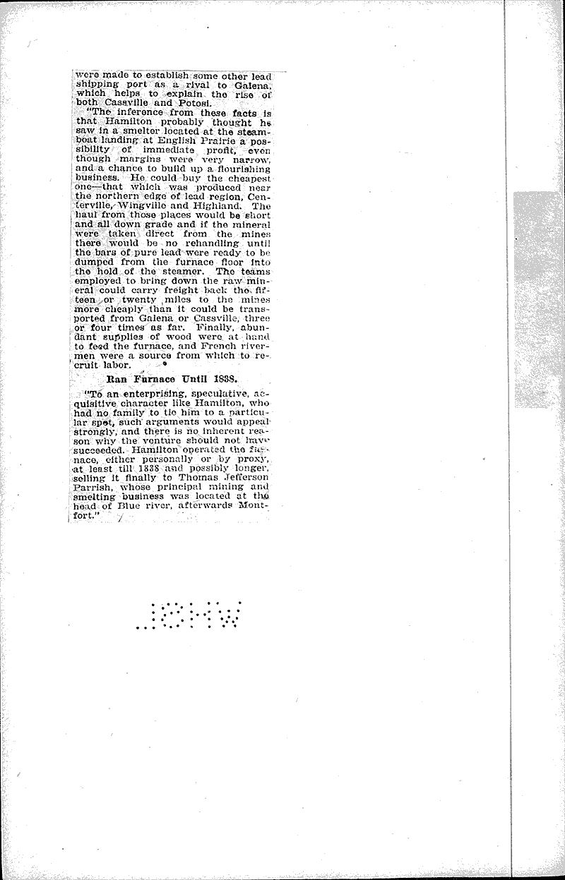Romance Wisconsin in Muscoda tale Newspaper Article/Clipping Wisconsin Historical Society