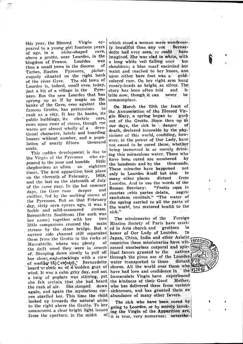  Source: Ashland Daily Press Topics: Church History Date: 1925-06-01