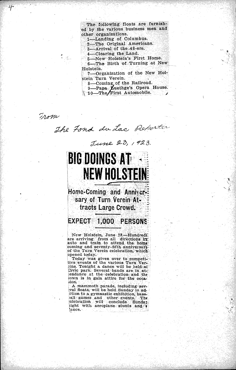 A diamond Jubilee Newspaper Article/Clipping Wisconsin Historical