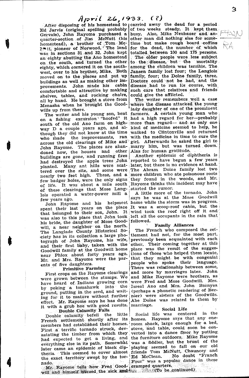  Source: Antigo Daily Journal Topics: Immigrants Date: 1933-04-26