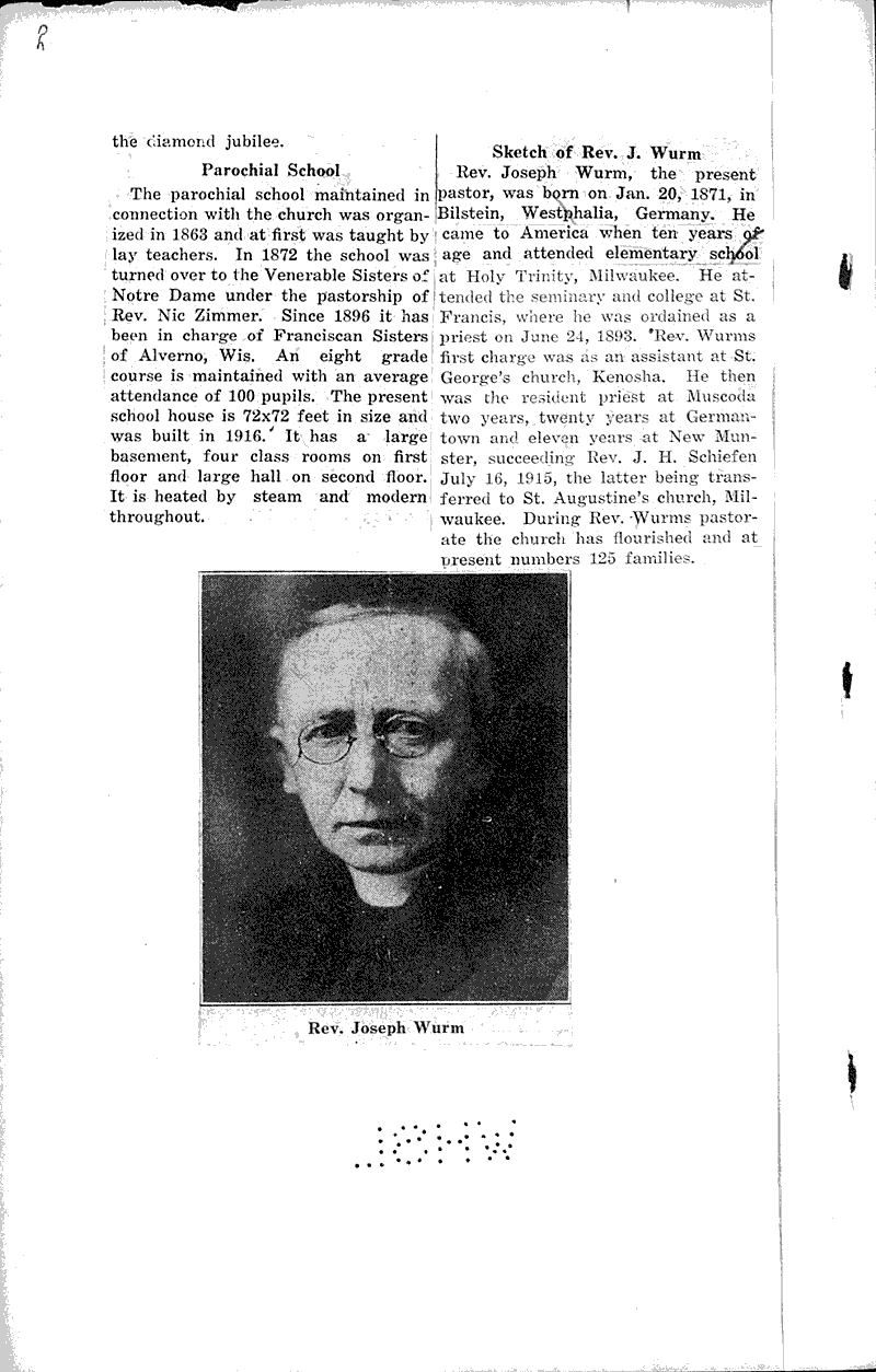 Diamond jubilee of St. Alphonsus Parish Source: Burlington Free Press Topics: Church History Date: 1926-11-13