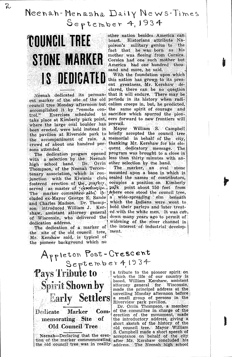  Source: Appleton Post-Crescent Topics: Architecture Date: 1934-09-04