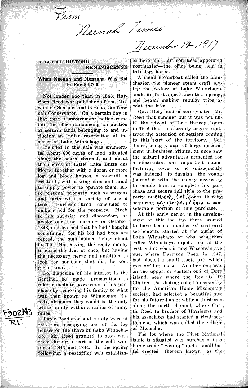  Source: Neenah Times Topics: Government and Politics Date: 1917-12-14