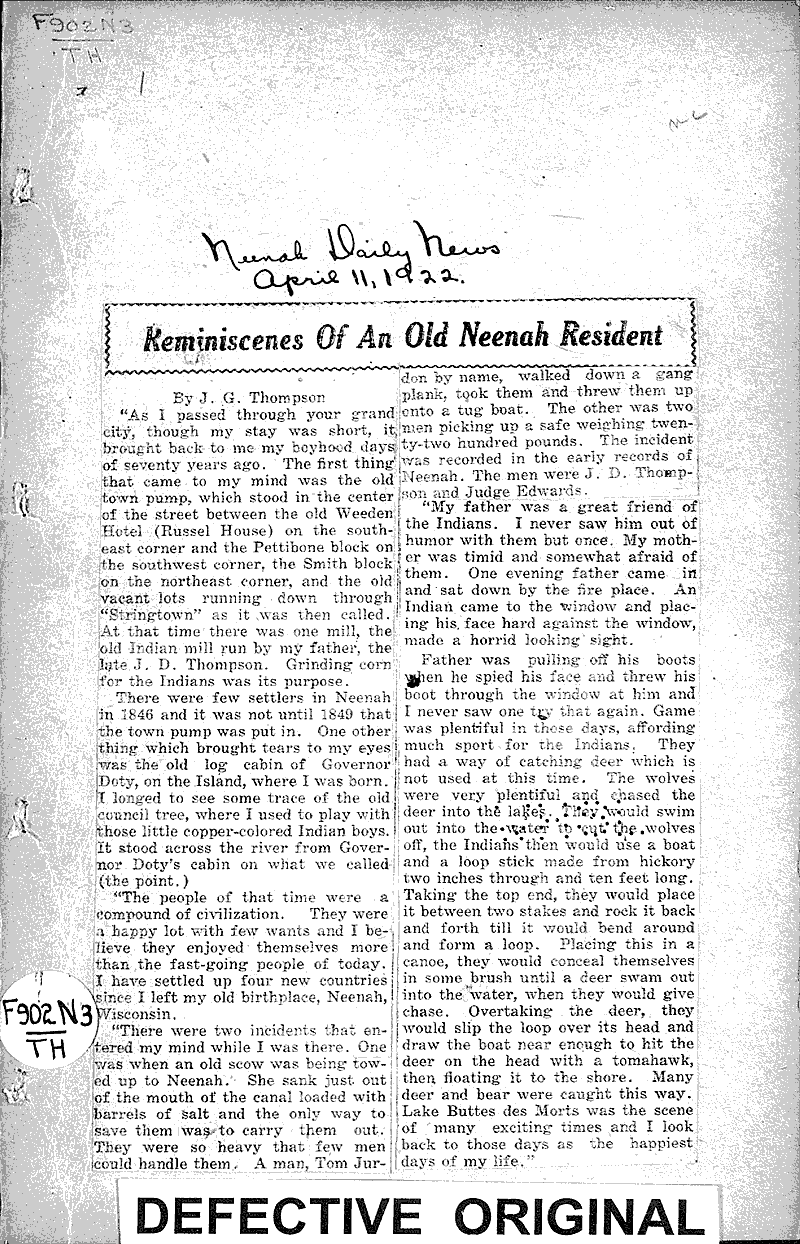  Source: Neenah Daily News Date: 1922-04-11