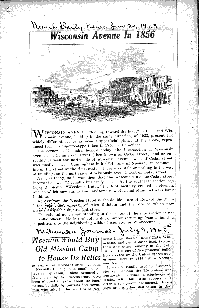  Source: Milwaukee Journal Topics: Architecture Date: 1923-07-08