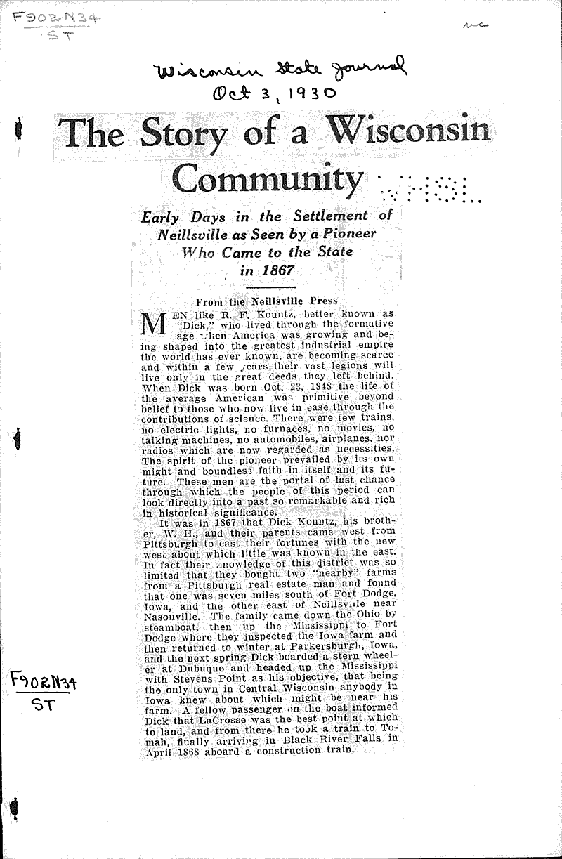  Source: Wisconsin State Journal Topics: Government and Politics Date: 1930-10-03