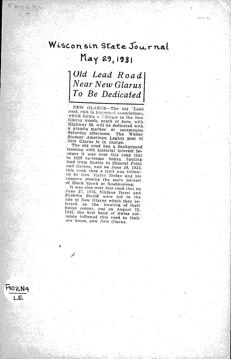  Source: Wisconsin State Journal Topics: Architecture Date: 1931-05-29