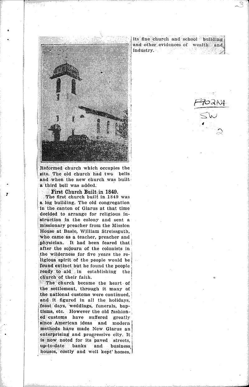 Source: Monroe Times Topics: Church History Date: 1916-10-03