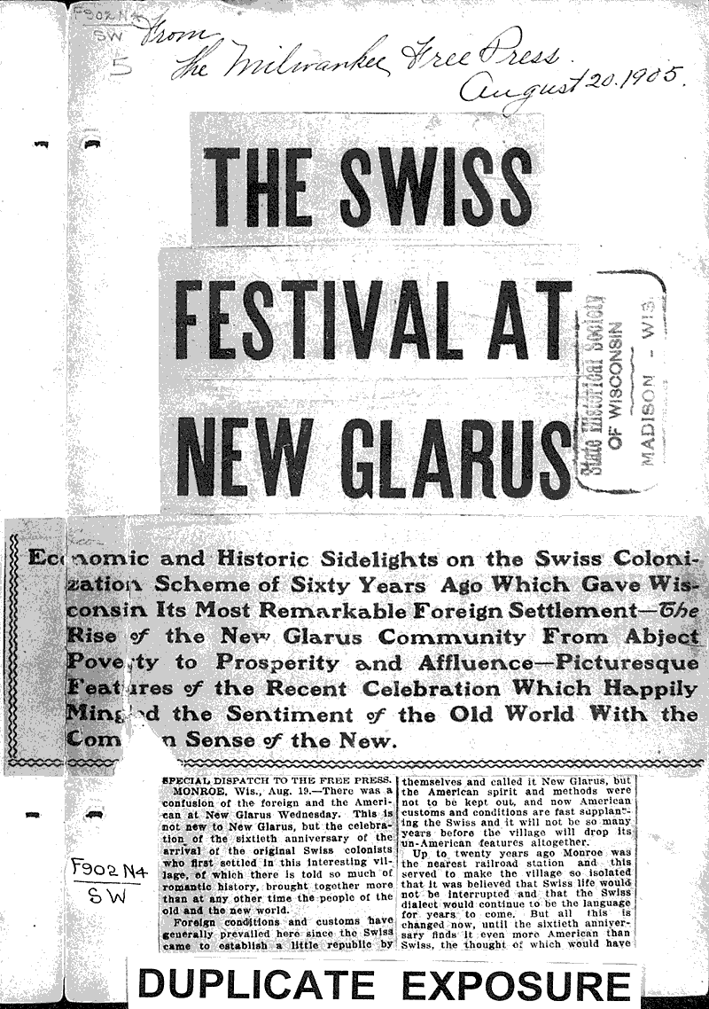 Source: Milwaukee Free Press Topics: Immigrants Date: 1905-08-20
