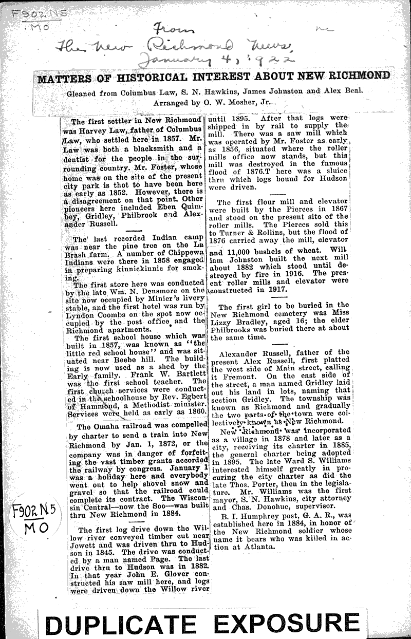  Source: New Richmond News Topics: Government and Politics Date: 1922-01-04
