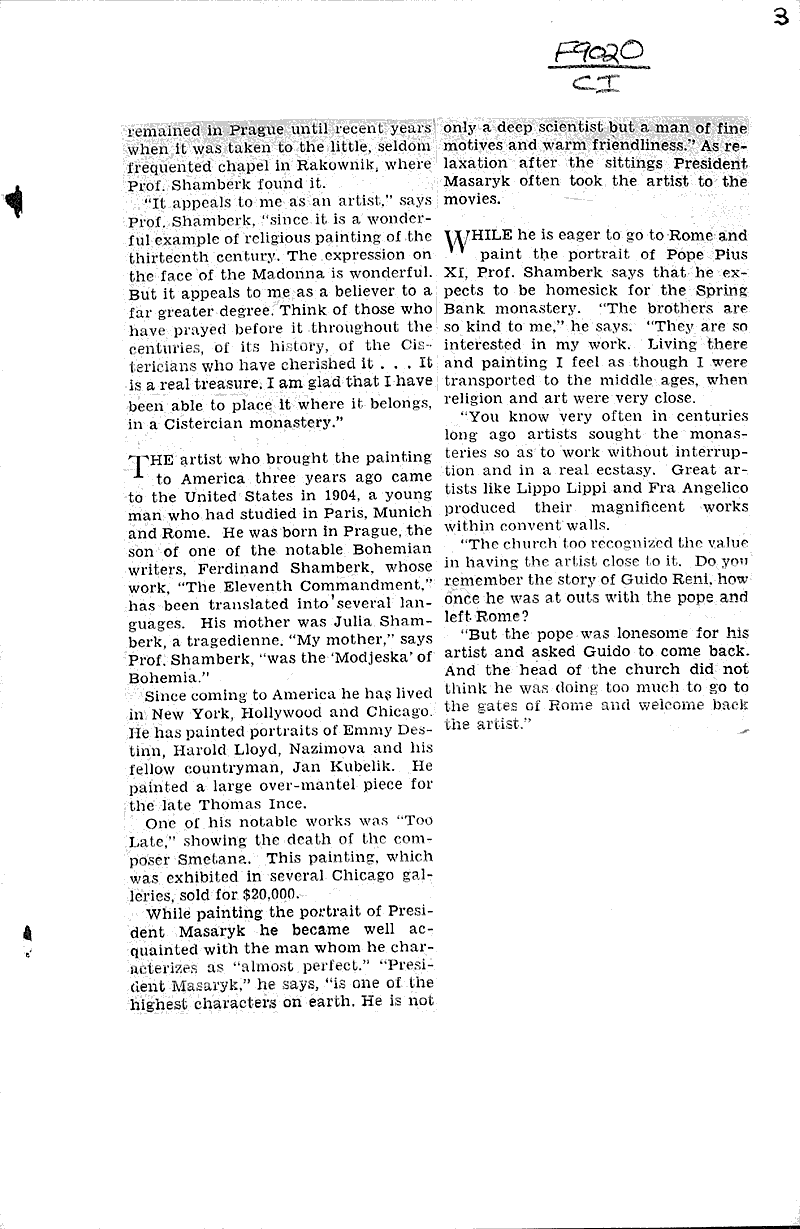  Source: Milwaukee Journal Topics: Art and Music Date: 1931-01-11