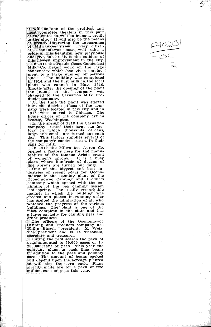  Source: Oconomowoc Enterprise Topics: Government and Politics Date: 1920-01-07