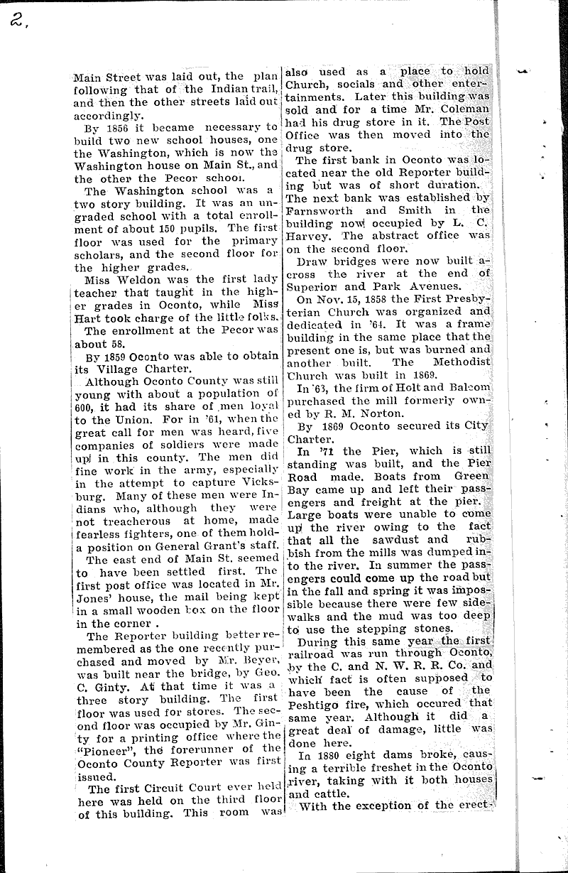  Source: Oconto County Reporter Topics: Education Date: 1909-06-10