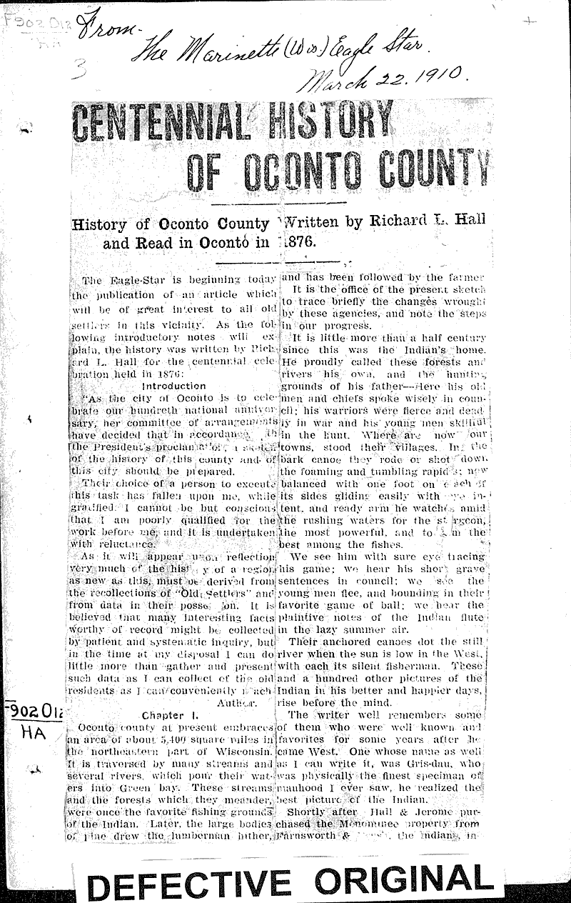  Source: Marinette Eagle-Star Date: 1910-03-22