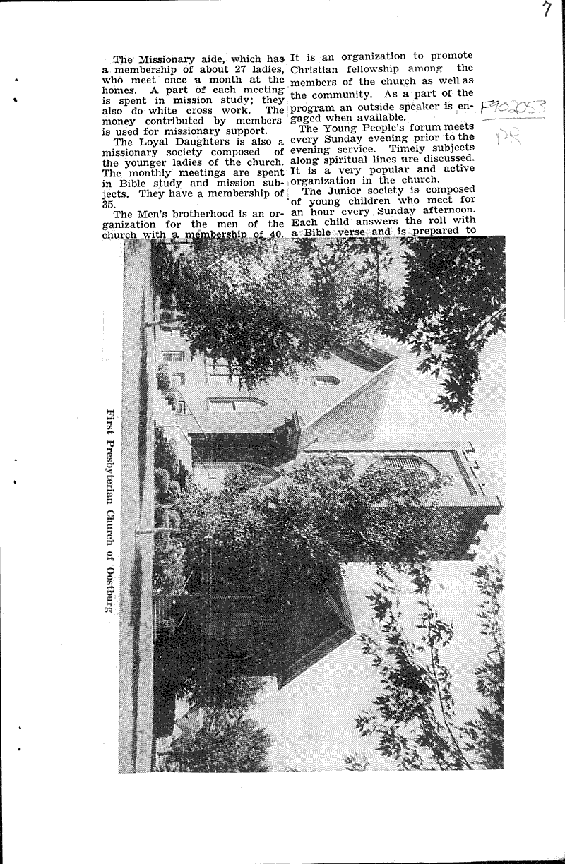 Oostburg church to fete founding Newspaper Article/Clipping