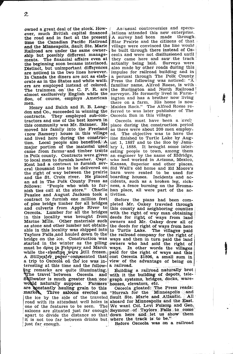  Source: Osceola Sun Topics: Transportation Date: 1930-05-22