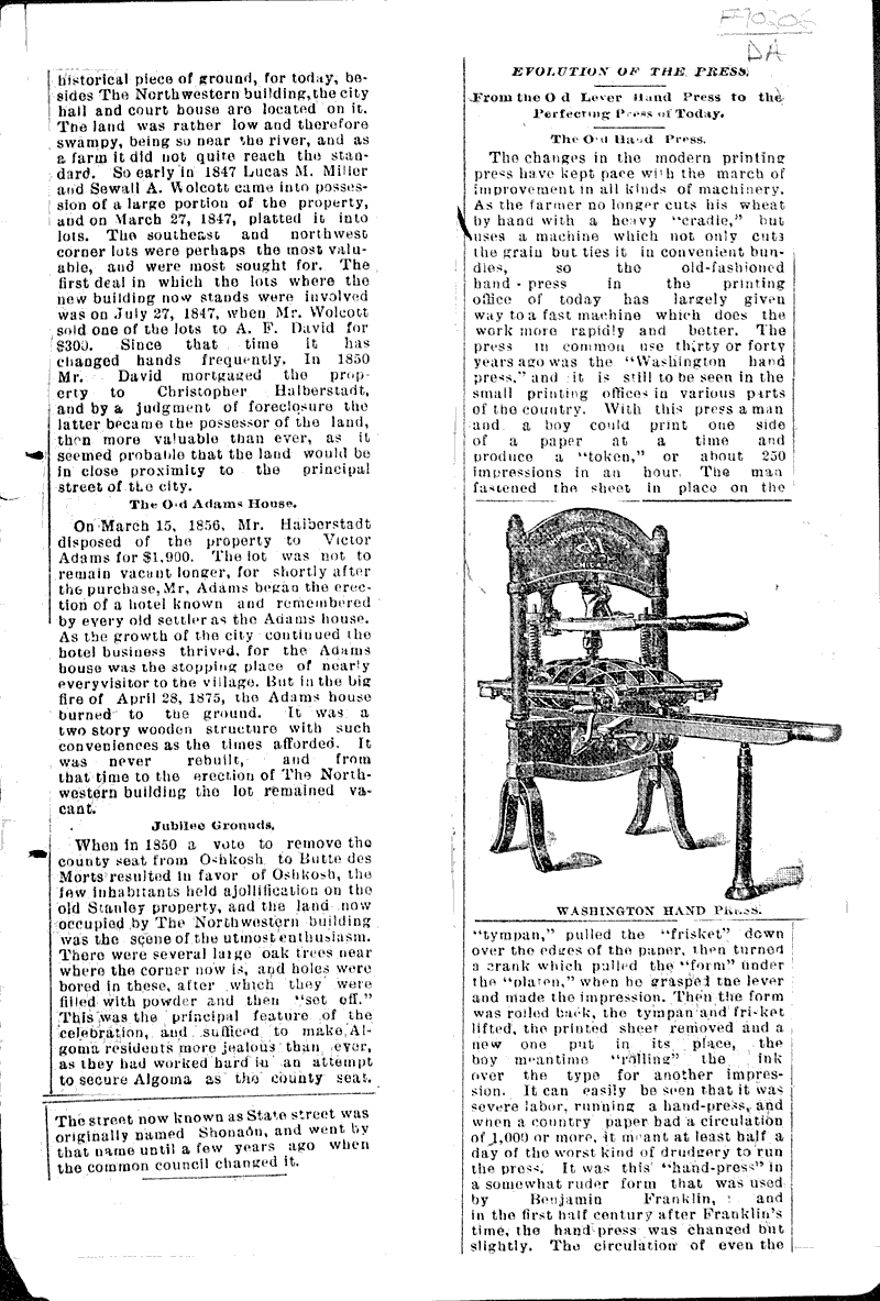  Source: Oshkosh Daily Northwestern Topics: Architecture Date: 1894-11-24