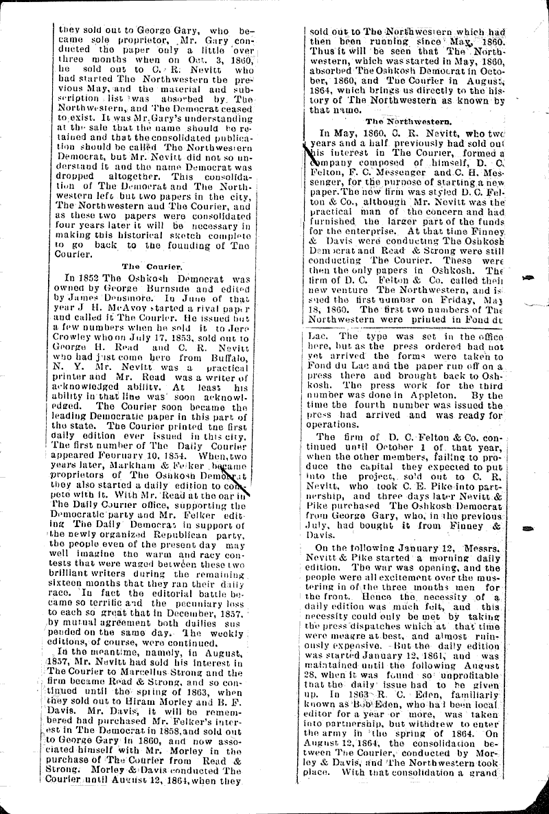  Source: Oshkosh Daily Northwestern Topics: Architecture Date: 1894-11-24