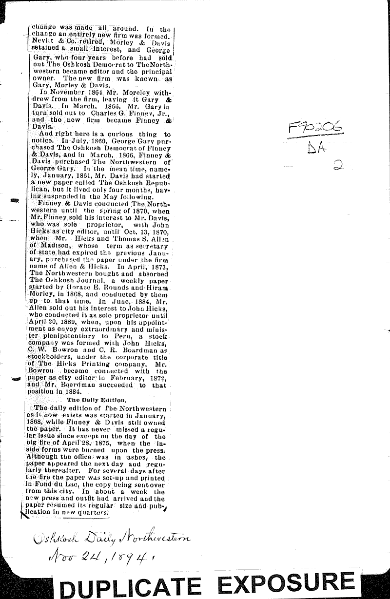  Source: Oshkosh Daily Northwestern Topics: Architecture Date: 1894-11-24