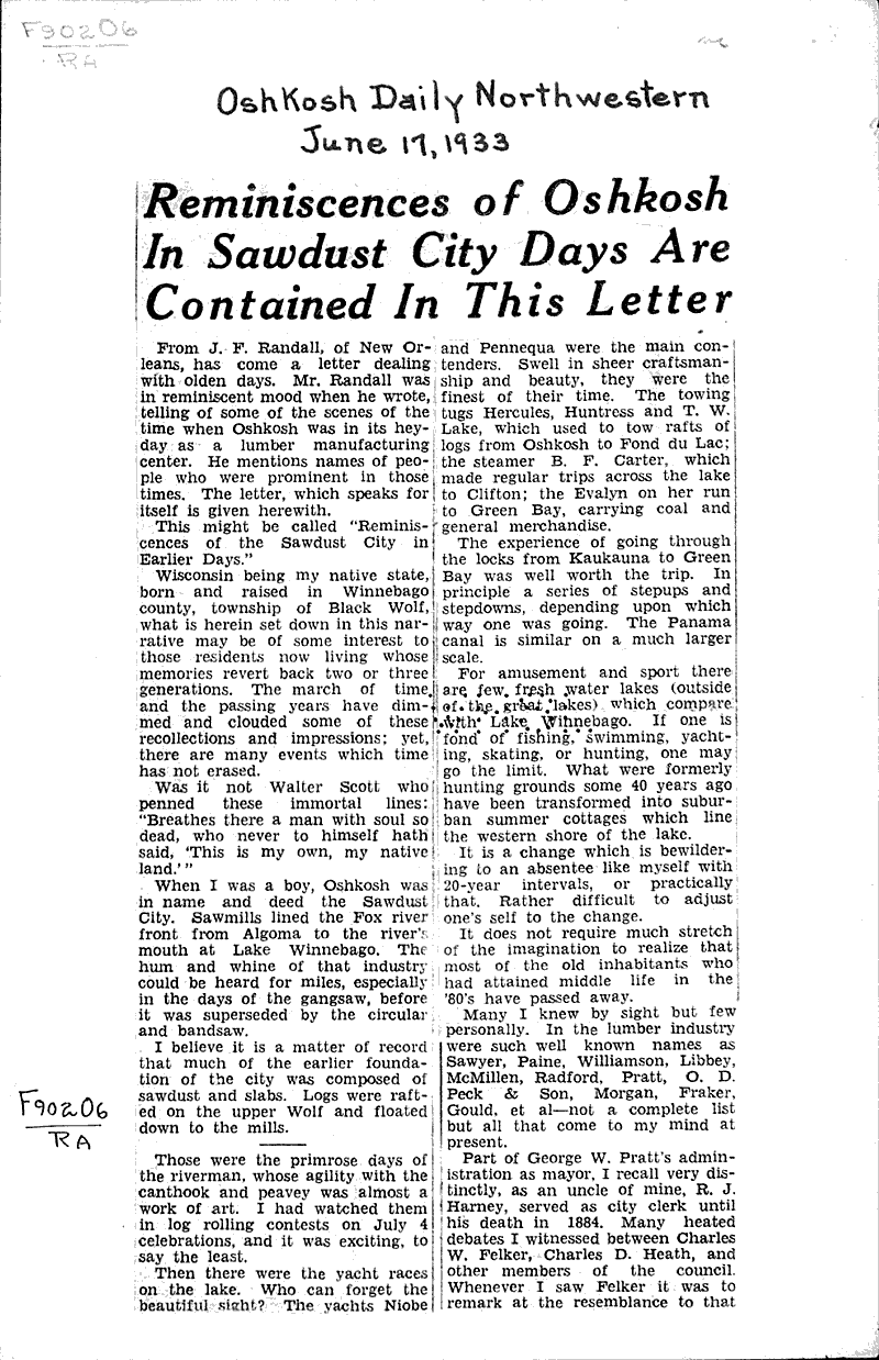  Source: Oshkosh Daily Northwestern Date: 1933-06-17