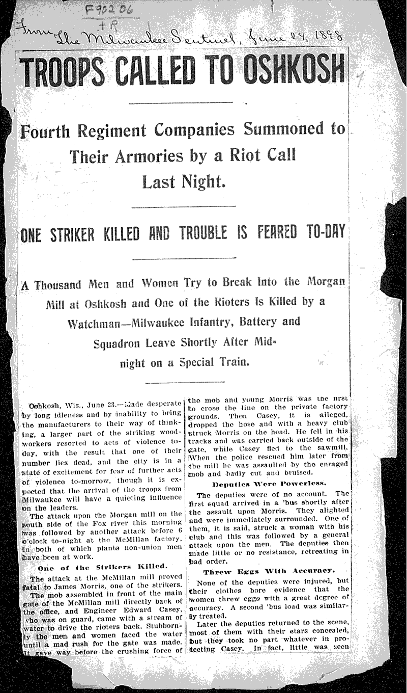  Source: Milwaukee Sentinel Topics: Social and Political Movements Date: 1898-06-24