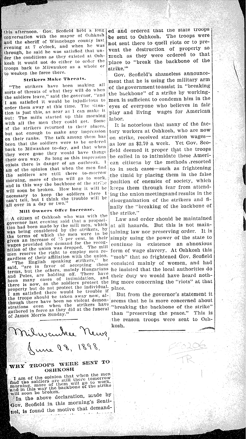  Source: Milwaukee Sentinel Topics: Social and Political Movements Date: 1898-06-24