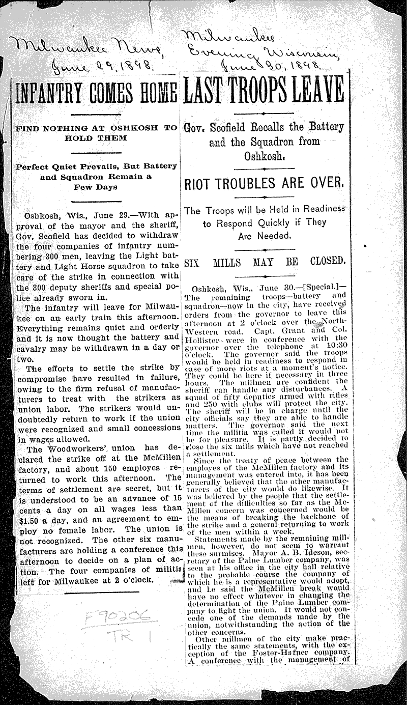  Source: Milwaukee Sentinel Topics: Social and Political Movements Date: 1898-06-24